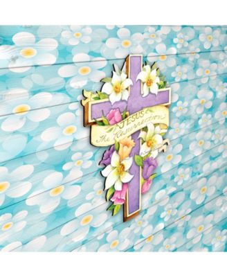 by Susan Winget Easter Cross He is Risen Wall and Door Decor