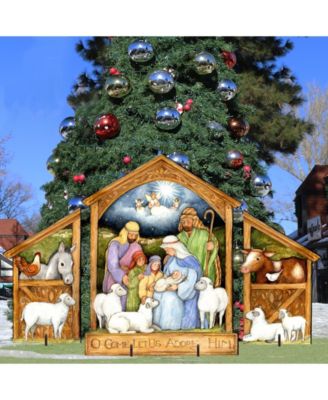 by Susan Winget Holly Family Nativity Outdoor, Wall and Lawn Decor, Set of 3