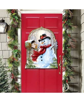 by Dona Gelsinger Seasons-Greetings Snowman Wall and Door Hanger