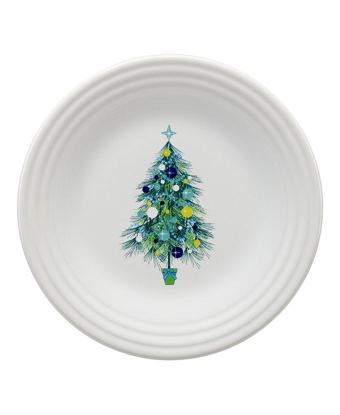 Fiesta Blue Christmas Tree Luncheon Plate, 9" Macy's