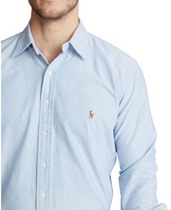 Polo Ralph Lauren Men's Big & Tall Classic Fit Long-Sleeve Oxford Shirt - Aegean Blue