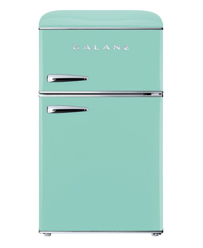  Galanz Retro Compact Refrigerator with Freezer, Mini Fridge  with Dual Doors, Adjustable Mechanical Thermostat, 3.1 Cu FT, Blue : Home &  Kitchen