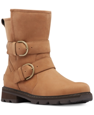 image of Sorel Women-s Lennox Moto Cozy Lug Sole Booties Women-s Shoes