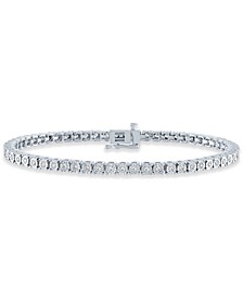 Diamond Tennis Bracelet (1 ct. t.w.) in Sterling Silver, 14k Gold-Plated Sterling Silver, or 14k Rose Gold-Plated Sterling Silver