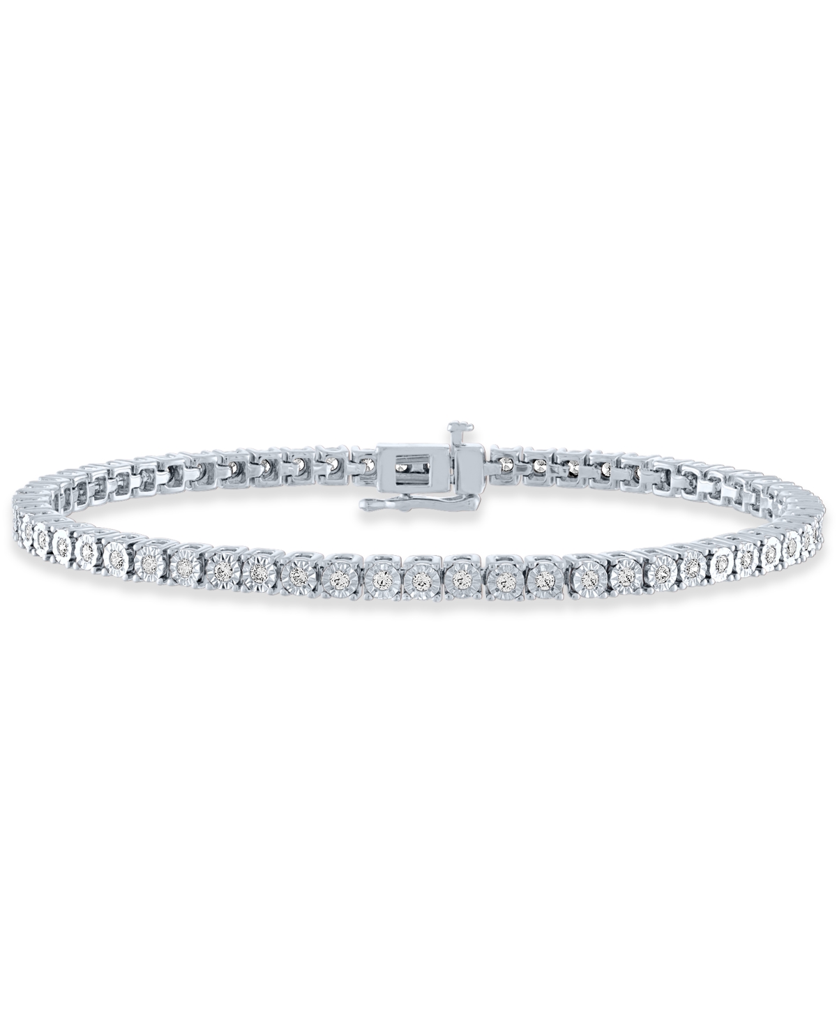MACY'S DIAMOND TENNIS BRACELET (1 CT. T.W.) IN STERLING SILVER, 14K GOLD-PLATED STERLING SILVER OR 14K ROSE 