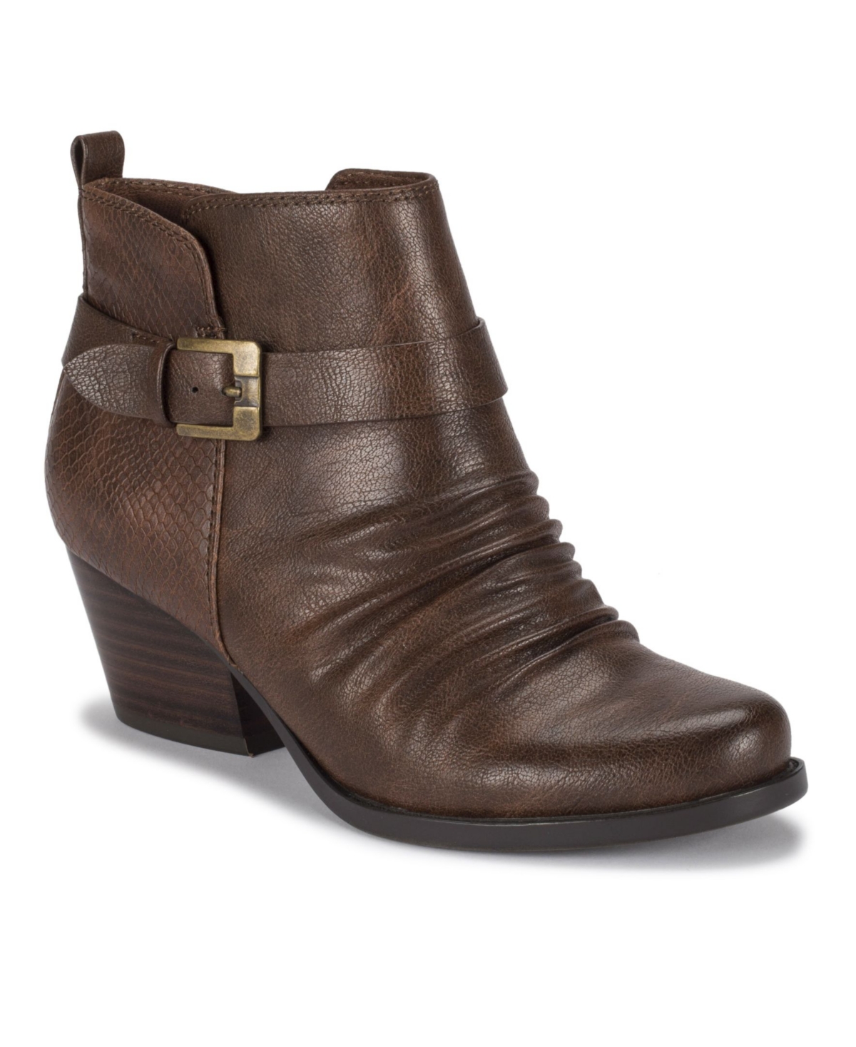 Rebel Block Heel Bootie - Dark Brown