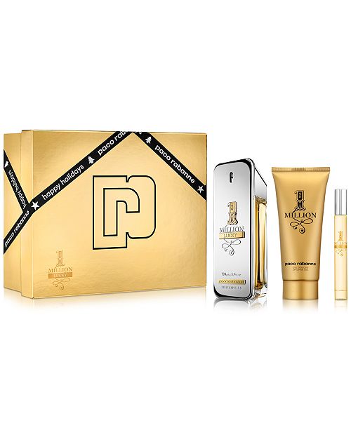 Paco Rabanne Men S 3 Pc 1 Million Lucky Eau De Toilette Gift Set Reviews All Perfume Beauty Macy S