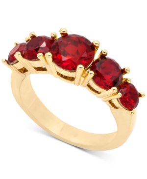 image of Charter Club Gold-Tone Five Stone Statement Ring, Created for Macy-s