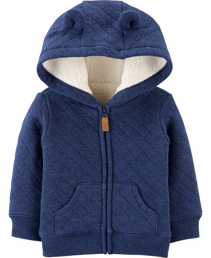 Details about   WenVen Boy's & Girl's Cotton Thick Sherpa Lined Jacket with Removable Hood 