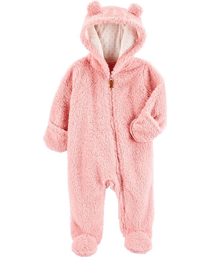 Carter's Baby Girl Hooded Sherpa Pram Macy's