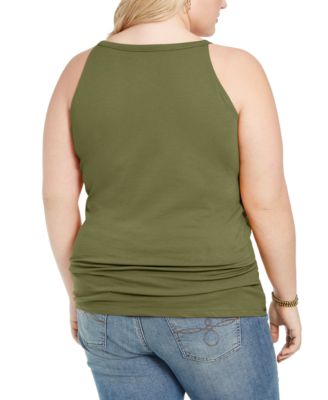 Trendy Plus Size Halter Tank Top