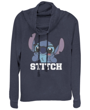 Fifth Sun Juniors Disney Stitch Fleece Cowl Neck Sweatshirt