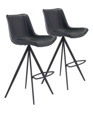 Zuo Aki Bar Chair Set of 2