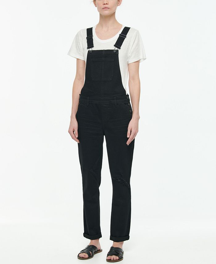 Macy's best sale black overalls