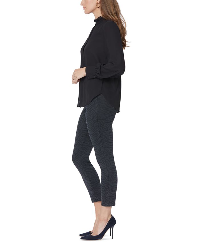 nydj ruffle neck blouse