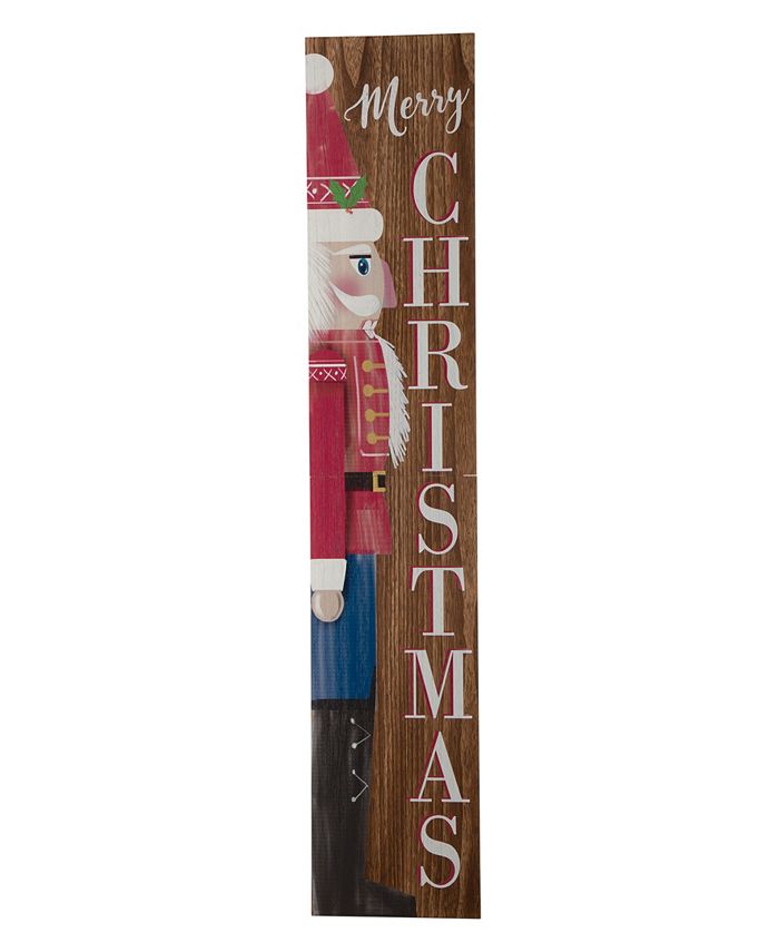 Glitzhome Wooden Christmas Nutcracker Porch Sign - Macy's