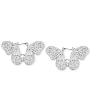 image of Guess Crystal Butterfly Hoop Earrings