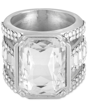 image of Guess Large Crystal Statement Ring