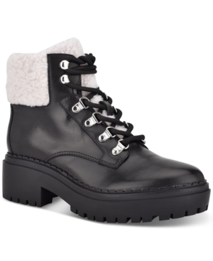 image of Marc Fisher Leigan Lug-Sole Hiker Boots Women-s Shoes