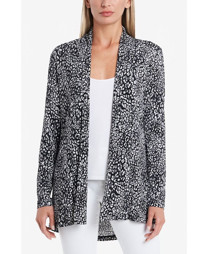 Vince Camuto Women's Open Front Iced Leopard Printed Cardigan - Macy's