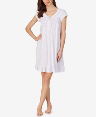 Eileen West Women's Sweater Knit Nightgown - Long Sleeve Short Gown, Soft Poly-Spandex Blend - View #4