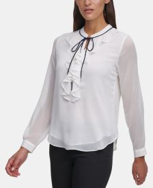 Ruffle-Trim Blouse