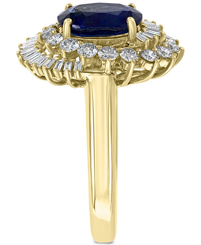 EFFY Collection - Sapphire (1-7/8 ct. t.w.) & Diamond (5/8 ct. t.w.) Statement Ring in 14k Gold