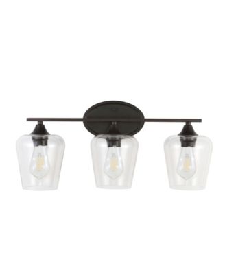 Jayne Iron/Glass Cottage Rustic LED Vanity Light