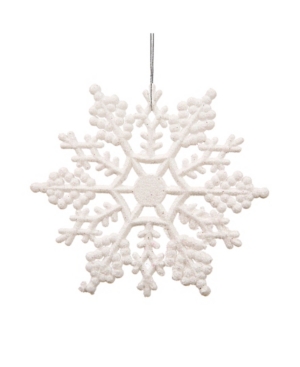 Northlight Club Pack Of Glitter Snowflake Christmas Ornaments In White