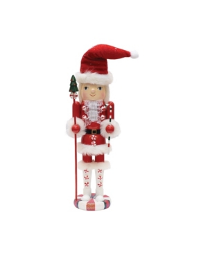 Northlight Peppermint Twist Mrs. Claus Christmas Nutcracker In Red
