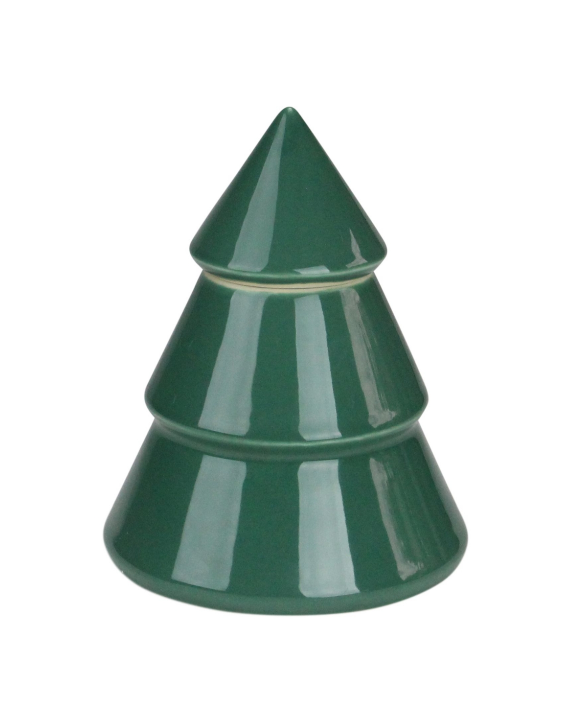 Contemporary Ceramic Christmas Tree Container - Green