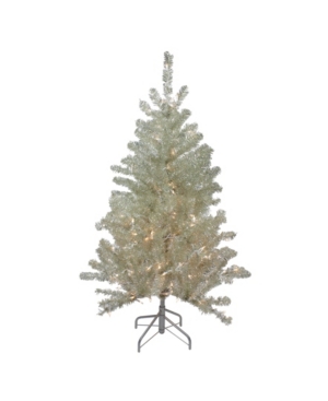 Northlight Soft Metallic Champagne Artificial Tinsel Christmas Tree-Clear Lights