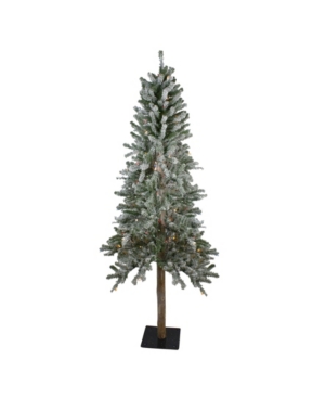Northlight Pre-Lit Flocked Alpine Artificial Christmas Tree