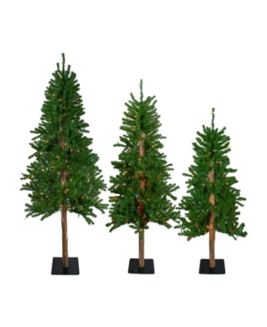 Northlight Pre-Lit Slim Alpine Artificial Christmas Trees