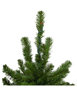 Pre-Lit Slim Alpine Artificial Christmas Trees