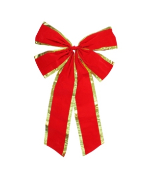 Northlight 4-loop Velveteen Christmas Bow With Trim In Red