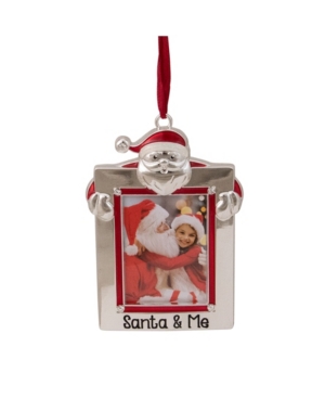 Northlight "santa And Me" Photo Frame Christmas Ornament With Crystals In Silver