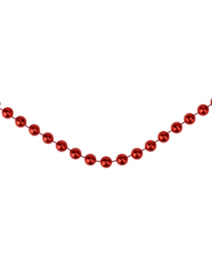 Northlight Shiny Crimson Beaded Artificial Christmas Garland-unlit In Red