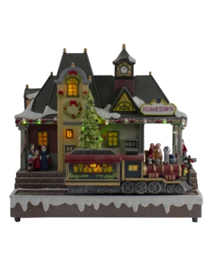 Northlight Led Lighted Christmas Village With Turning Function Music Decor In Clear