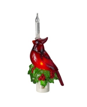 Northlight Christmas Cardinal with Holly and Berry Bubble Night Light