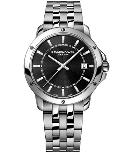RAYMOND WEIL Watch, Men's Swiss Tango Stainless Steel Bracelet 39mm 5591-ST-20001