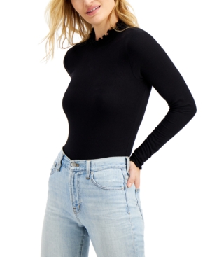 image of Self Esteem Juniors- Smocked Mock-Neck Bodysuit