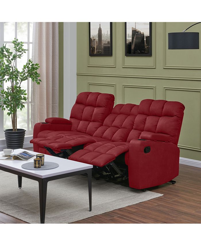 Handy Living ProLounger Wall Hugger Storage 3 Seat Reclining Sofa Macy's