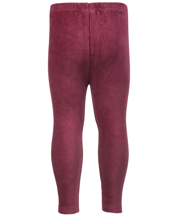 First Impressions Baby Girls Ribbed Velour Legging, Created for Macy's
