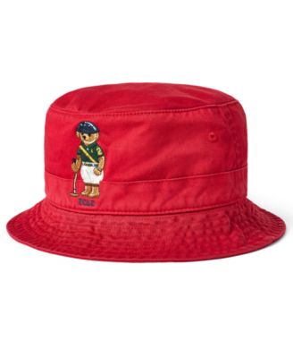 red polo bucket hats