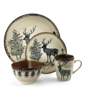 Majestic Elk 16 Pc. Dinnerware Set, Service for 4