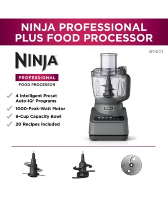 BN601 Professional Advanced Food Processor, 1000 Watts, 9-Cups, Auto-iQ Preset Programs
