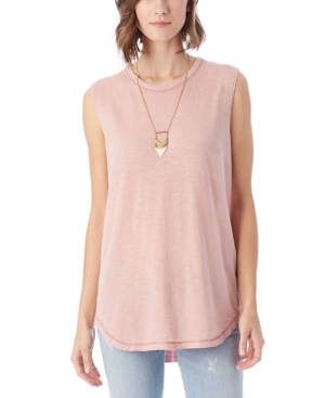 image of Alternative Apparel Inside Out Garment Dyed Slub Sleeveless Women-s T-shirt