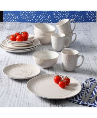 Gibson Elite Milanto 16 Piece Stoneware Dinnerware Set - Macy's