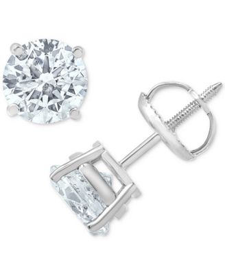 macy's square diamond earrings